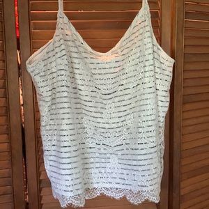 Maurices dress tank with lace overlay